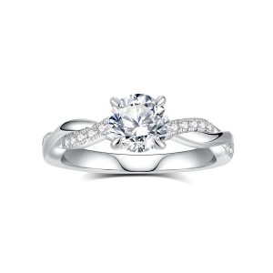 Round Solitaire Moissanite Ring