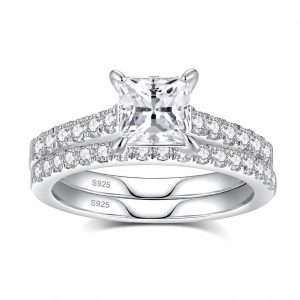 Princess-Cut Moissanite Bridal Set
